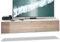 Vladon TV Board Lana 140 Hängeschrank Lowboard 140 x 29 x 37 cm, Made in Germany, Korpus in Weiß matt, Fronten in Eiche Nordic | Große Farbauswahl