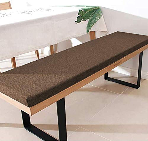 ZINN Premium-Bankkissen mit Befestigungsbändern, 90 x 35 cm, 3 cm dickes Schaumstoff-Sitzkissen, Schaukelstuhlkissen, Essbank, für Küche, Erkerfenster, Garten