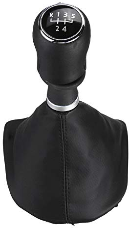 Für V&W Für Transporter Multivan Caravelle T6 2015-2020 5/6 Speed Stick Schaltknauf PU Leder Gamasche Boot Cover Schaltknäufe (Size : 5 speed)