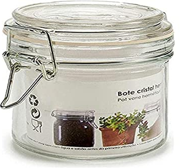 Vivalto S3605867 Tarro de Cristal Transparente Hermético, 250 ml, Glass