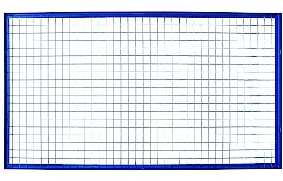SCHULTE Lagertechnik Palettenregal-Drahtgitter-Rückwand für S610-M18/S610-M18-U, 1000 x 2700 mm (H x B), blau/verzinkt, 50 x 50 mm Maschenweite