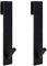 MoonSing Crochets de Porte de Douche, Crochets de Suspension pour Serviettes Sans Perçage, Accroche Serviette avec Couches en Mousse pour Porte de Salle de Bain en Verre Sans Cadre, Noir (2pcs)