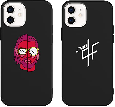 nurkorki [2 Stück] Hülle Kompatibel mit iPhone 12/iPhone 12 Pro 6.1, Mode PNL QLF Cool Gemustert Kratzfest Stoßfest Handyhülle Cover Premium TPU Silikon Case Schutzhülle für iPhone 12,01