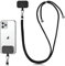 Lanière de Téléphone Portable Universelle Dragonne avec Patchs Amovible Cordon de Collier Tour de Cou en Nylon Réglable Compatibles avec Plupart des Smartphones (Noir)