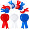 Blank Award Ribbon Rosette Ribbon Award Medaillen Machen Sie Ihren eigenen Platz Bänder Ehrenhafte Anerkennungsbänder für DIY Klassenzimmer Party Zubehör, Weiß, Blau, Rot (12)