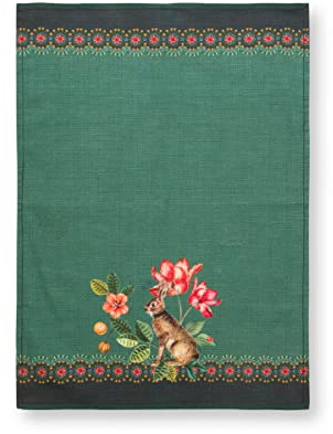 Pip Studio Winter Wonderland Geschirrtuch Rabbit Green 50x70