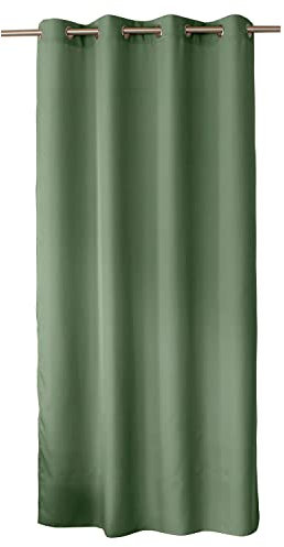 ED ENJOY HOME Dekorativer Vorhang mit silberfarbenen Ösen, 140 x 240 cm, Tongrün, 100% Polyester, satiniert, Kollektion Basic