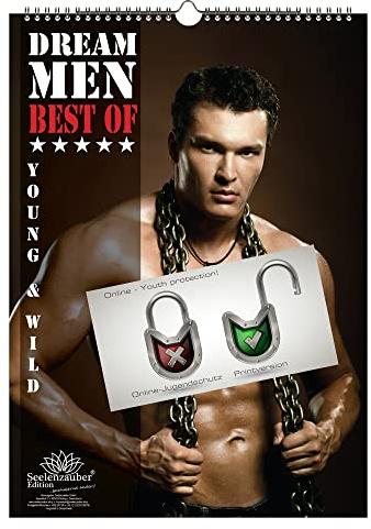 Sexy Dream Men Immerwährender Kalender DIN A3 Erotik Männer Mann - Seelenzauber