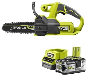 Pack RYOBI Tronçonneuse 18V OnePlus RY18CS20A-0-1 Batterie 5.0Ah - 1 Chargeur rapide RC18120-150