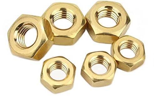BOUACOUA Tuerca Hexagonal de Latón Tuercas Hexagonales para Tornillos de Máquina M3 (100 pcs)