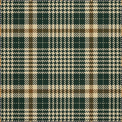 HEKO PANELS Stoff Oxford Wasserdichte Meterware Canvas-Stoff Polyester Stoff Zum Nähen Nähstoffe Möbelstoffe Dekostoffe Handwerken Wasserabweisend Blickdicht Kariert Grün 1 Meter 155 x 100 cm