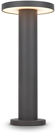 MAYTONI DECORATIVE LIGHTING Moderne Wegeleuchte LED, Außen, Pollerleuchte, Grau, Gartenbeleuchtung, Metall, IP65, inkl. LED-Modul 3000K, 1000 LM, 12 W