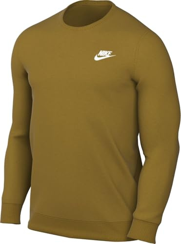 Nike BV2666-716 M NSW Club CRW FT Sweatshirt Herren Bronzine/White Größe XS