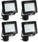 Lospitch 4x50W LED Strahler Außen, 4250LM LED Fluter 3000K Warmweiß Superhell Außenstrahler, IP66 Wasserdicht Sicherheitslampe LED Scheinwerfer für Garten Innenhöfe (kein Stecker)