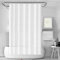 LUKDUNG 180x180 Badevorhang, Duschvorhang Anti-schimmel in Badezimmer, Vorhang für Badewanne Dusche aus Stoff Wasserdicht Waschbar, Waschbar PEVA Shower Curtain mit 12 Duschvorhangringe Weiß
