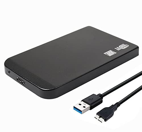 HUIOP 2.5 pollici USB3.0 SSD HDD Hard Drive Box 5Gbps 3TB USB3.0 Portable Hard Drive Box (Nero),Box per disco rigido USB3.0