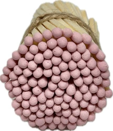 Small Pink Matches, Pack of 100 1.95 Natural Wood. Match Jar Refill, Matches for Candles, Wedding Matches (Pink)