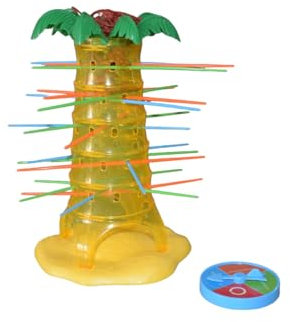 JAMERPD Monos Locos Juegos de Mesa - Juegos de Mesa niños +3 años, 2-4 Jugadores - Juegos para niños Regalo para niños Juguete Interactivo Tumblin' Monkeys. Entretenimiento y coordinación Ojo-Mano.
