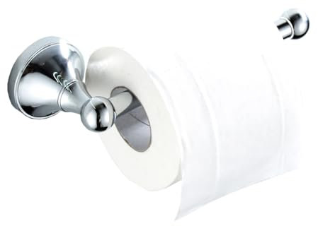 CALUCAB Antique Brass Toilet Roll Holder Wall Mounted Bathroom Toilet Paper Holder Loo Paper Tissue Storage Dispenser (Sliver)