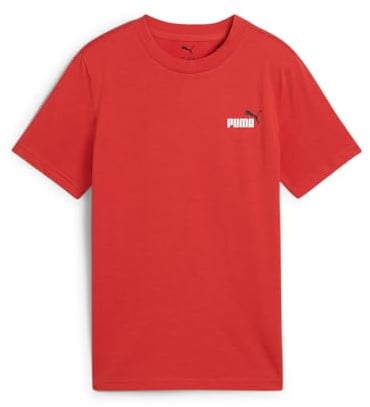 PUMA Jungen ESS 2 Color Small No. 1 Logo Tee B T-Shirts, Red Fire,