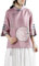 Style Chinois Rétro Coton Lin Haut Femmes Grande Taille Coupe Ample Chemise Exquise Broderie Traditionnelle Hanfu Blouse (Color : Purple, Size : 4XL)