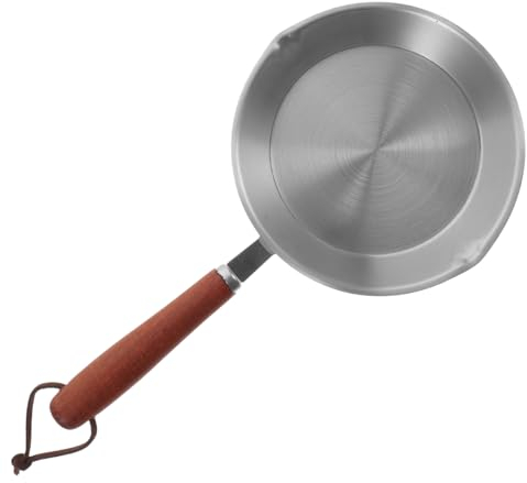 VINTORKY Padella Acciaio Inossidabile Antiaderente e Perfetta Per Uova e Frittelle Per Cucina Domestica e Outdoor Design Leggero e Manico Antiscottatura