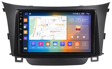 HYNMSM Doble DIN Android 13 Radio Estéreo para Auto Pantalla Táctil De 10para H-yundai i30 2011-2017 con Carplay, Navegación GPS, Cámara De Respaldo AHD Controles del Volante Radio FM/Bluetooth/USB(