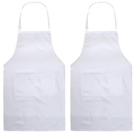 QFEHTHSK Confezione da 2 Grembiuli da Cucina, Grembiuli da Cucina, Grembiuli con Tasche, Grembiuli alla Caviglia, Grembiuli da Barbecue, Grembiuli per Utensili da Cucina, Ristorante, Bar