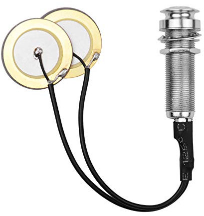 Solinder Pickup Guitare Acoustique Micro Colle Instruments Micro Mini Tête Sonique avec Prise 1/4 Pouce pour Ukulélé Violon Mandoline
