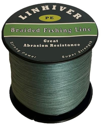LinHiver filo da pesca intrecciato, forte forza, grande resistenza all'abrasione, diametro sottile, nessun allungamento, bassa memoria e alta sensibilità (500m, 20LB, 4 volte)
