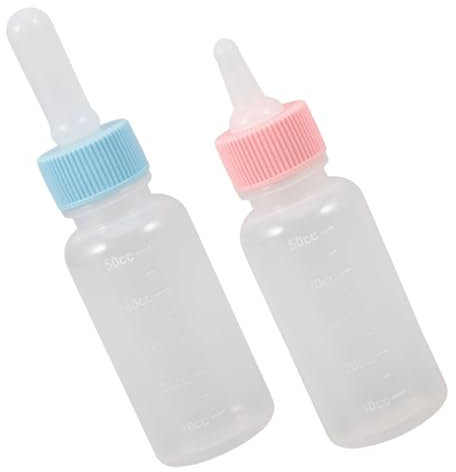 COLLBATH 2stücke Teiliges Haustier-milchflasche Welpen Kätzchen-fütterflasche Mit Ergonomischem Design Für Neugeborene Und Kleine Tiere Einfacher Milchpulver-nachsatz Pflegeflasche Für Jung
