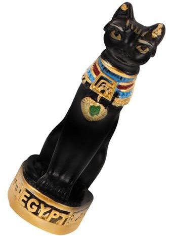 TOPBATHY 3 STK ägyptische Katzengottverzierung kleine Katzenfiguren Tischkätzchenfiguren für den einzug bücherregal Dekoration Weinschrankverzierung zarte Veranda Dekoration Harz