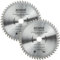 (PACK OF 2) 165mm x 20mm Bore x 48T TCT Cordless Circular Wood Saw Blades Includes. Fits Bosch Makita Ryobi Dewalt DC390, DWE007, DCS391, DC391N Circular Saws etc, Thin Kerf
