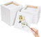 NINGYER 18 Pcs Mini Tableau Toile, Toiles à Peindre 10x10cm Convient pour La Peinture Acrylique, La Peinture à L'huile D'art et D'artisanat Peinture (Blanc)
