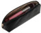 AOZUO Make Up Pinsel Tasche, Leder Travel Make Up Pinsel Aufbewahrung, Make Up Pinselhalter Makeup Organizer, Tragbar Makeup Pinsel Organizer mit Goldanhänger für Frauen Mädchen(Schwarz)