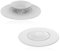 Universal Ablassschraube Silikon,2 Stück Universal Abflussstopfen, Ø 10.8 cm, Weiß, Abfluss Stöpsel Badewanne und Waschbecken, Badewannenstöpsel mit Haarsieb Funktion,Essensreste herausfiltern