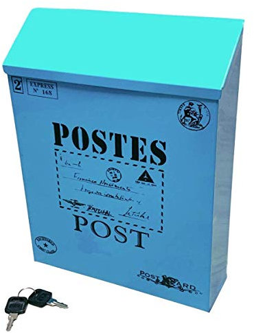 YBVBCXCB Letter Boxes For Outside Post Boxes Wall Mounted Antique American Retro Mail Postcard Box Multipurpose Letterbox Rainproof Mailbox