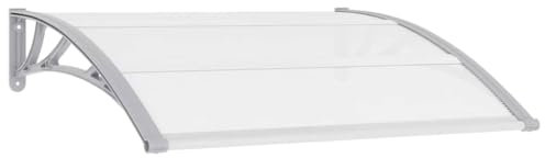 Lauuoeriau Furniture Item home Door Canopy Grey and Transparent 120x75 cm PC-Furniture