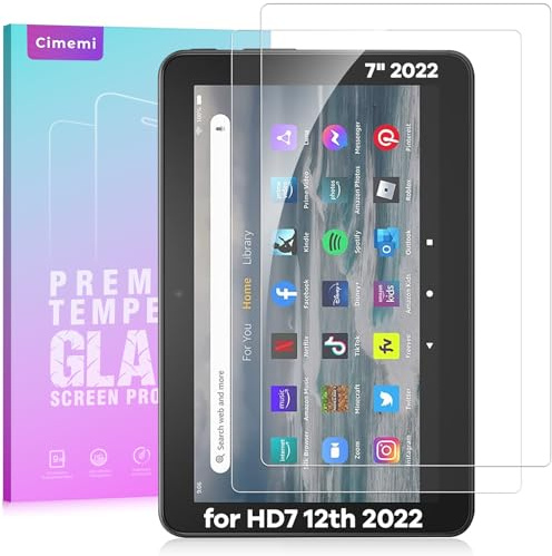 for 7 / 7 Kids / 7 Kids Pro (2022 Release) Screen Protector [2 Pack] | 9H Hardness Tempered Glass Film, Scratch Resistant, HD-Clear