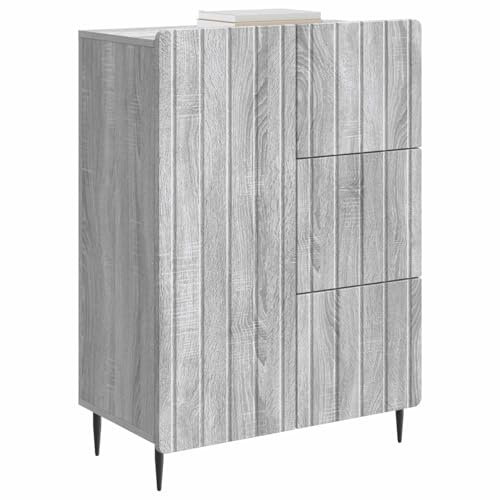 vidaXL Sideboard Graues Sonoma 66 x 34,5 x 91,5 cm Holzwerkstoff, Moderner Sideboard, praktischer Stauraum, rechteckiger Wohn- und Essbereich-Organizer, tolle Lösung