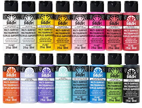 FolkArt PROMOMSB16 Helle Farben, mehrfarbig, 59 ml (16 Stück)