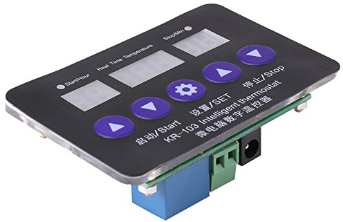 12V 10A Programmierbarer Digitaler Temperaturregler, Heizungs u. Kühlungs Temperaturschalter, Elektronisches Thermostat Steuermodul mit Prüfspitze