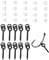 10x Fishing Bait Screws & 20x Hook Stops, Carp Boilie Bait Screw Eyes With Link Loop Terminal Tackle Accessories