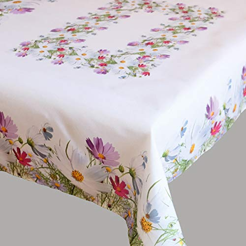 KAMACA Tischdecke Frühlingszauber Tischwäsche Küche Esstisch Frühling Sommer Blumen waschbare Tisch Dekoration ganzjährig (Tischdecke 130x170 cm)
