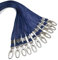50 Stück Schlüsselbänder Marineblau Schlüsselband für Ausweise, Nylon-Schlüsselband Bulk Clip Drehhaken für Büro Ausweise Abzeichen Schlüsselanhänger
