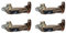 Hettich Sensys 8657i TH52 165 Degree Wide Angle Door Hinge Full Overlay Integrated Soft Closing Silent System Kitchen Cabinet Cupboard Wardrobe (9099540) x4