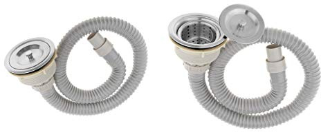 Sharplace 2x Salon Shampoo Bowl Backwash Sink Hair Strainer Deep Waste Basket W/
