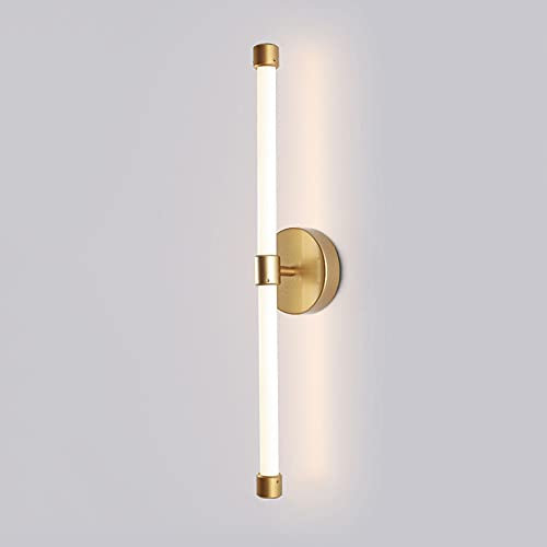 YFMYY Moderne Metallrohr-Rohr-Up-Down-LED-Wandleuchten, 360 ° glühender Acryl-Lampenschirm, 10 W 3-Farben-Licht dimmbare Wandleuchten, Schlafzimmer Nachttisch Badezimmer Wohnzimmer Wandleuchte Lampe