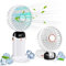 LYMYBETY Portable Handheld Fan, 4000mAh Mini USB Rechargeable Fan with Digital Display, Small Personal Pocket Fans with 5 Speeds, Hand Held Fans with Lanyard and Base for Home Travel (White)