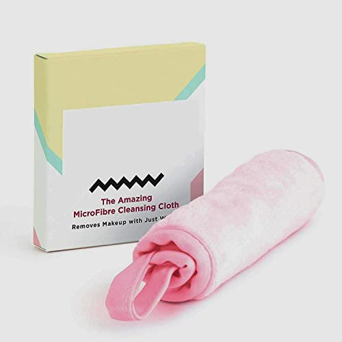 Wipe 2 x Microfibre ECO Friendly Chemical Free Ultra Soft Reusable Makeup Removal Facial Cleansing Cloth (Just add Water) - Pink (17cm x 17cm)